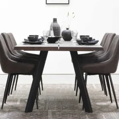 Wohnen Esstisch Namac in Rauchfarben Schwarz