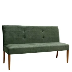 Wohnen Esstisch Polsterbank mit Lehne in Graugrün - Boxton