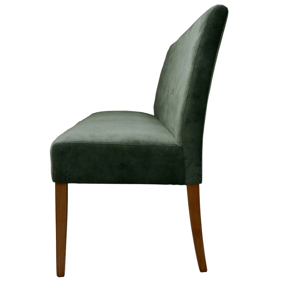 Wohnen Esstisch Polsterbank mit Lehne in Graugrün - Boxton