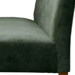 Wohnen Esstisch Polsterbank mit Lehne in Graugrün - Boxton