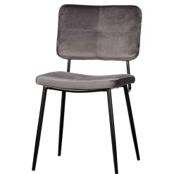 Wohnen Esstisch Stühle in Samt Anthrazit - Mellevos (2er Set)