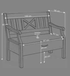 Wohnen Esstischbank Jytte im Landhausstil