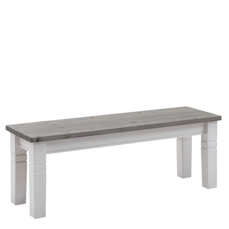 Esstischbank Mirandesca in Weiß Grau^Wohnen New