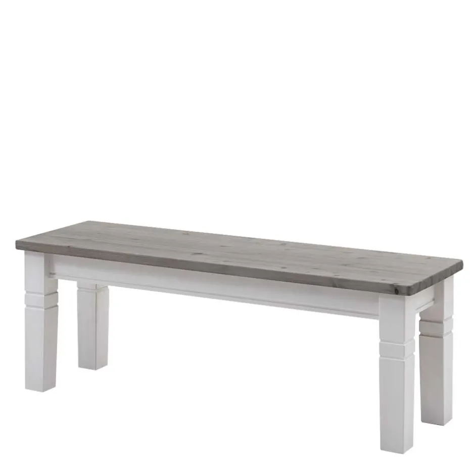 Esstischbank Mirandesca in Weiß Grau^Wohnen New