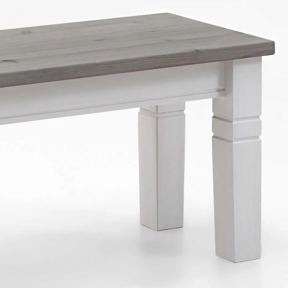 Esstischbank Mirandesca in Weiß Grau^Wohnen New