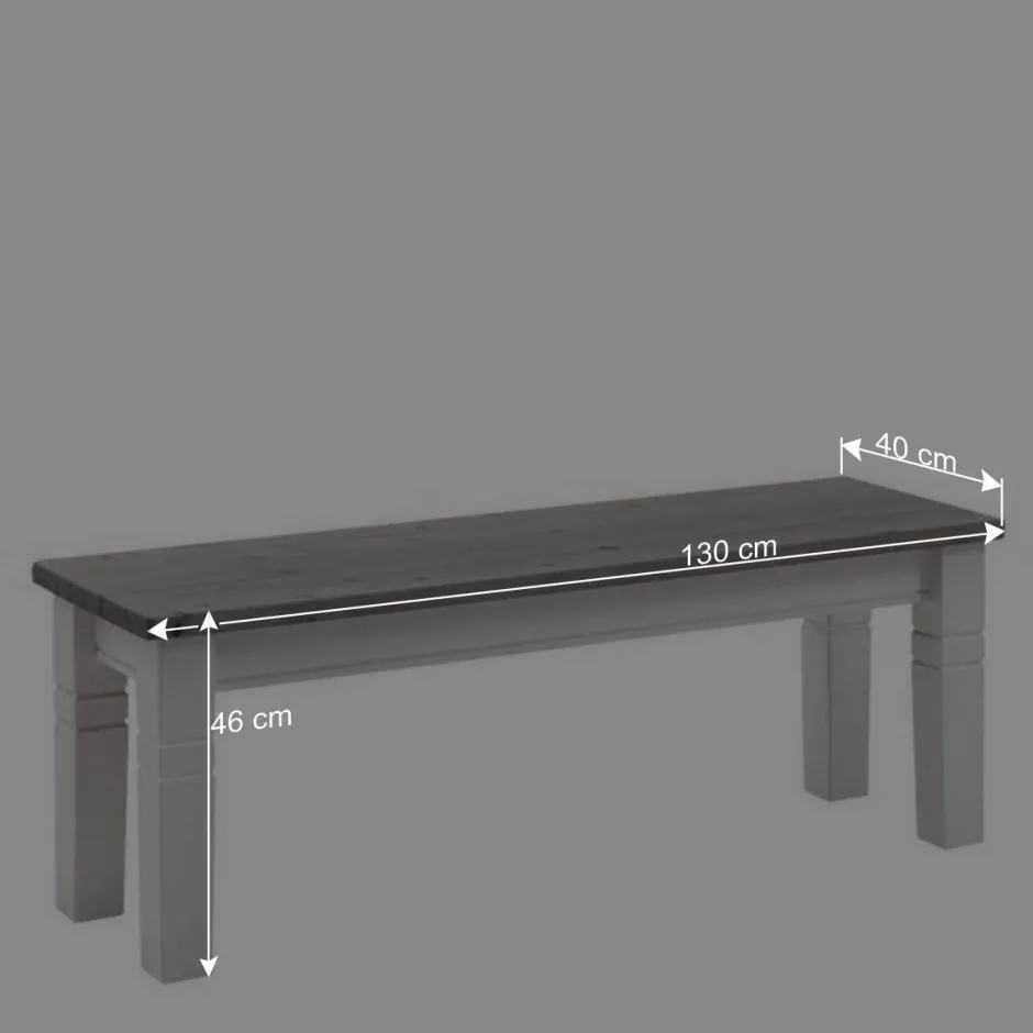 Esstischbank Mirandesca in Weiß Grau^Wohnen New