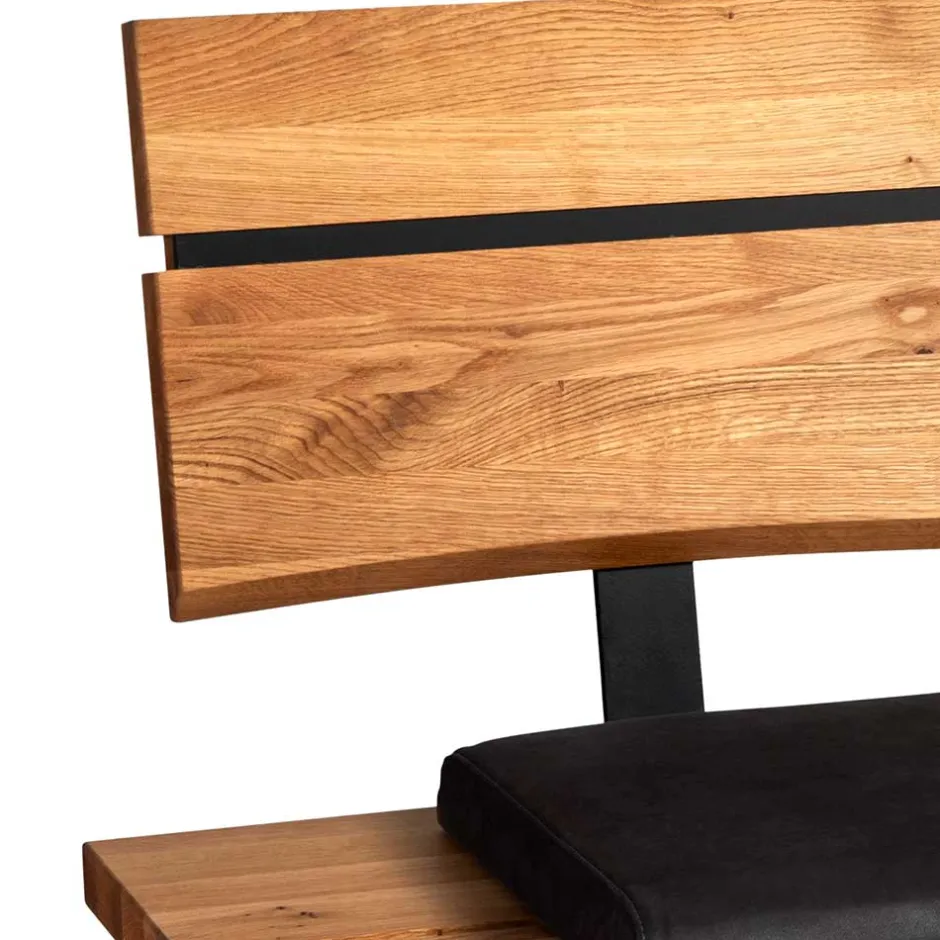 Esstischbank mit Rückenlehne in Wildeiche - Piton^Wohnen Sale