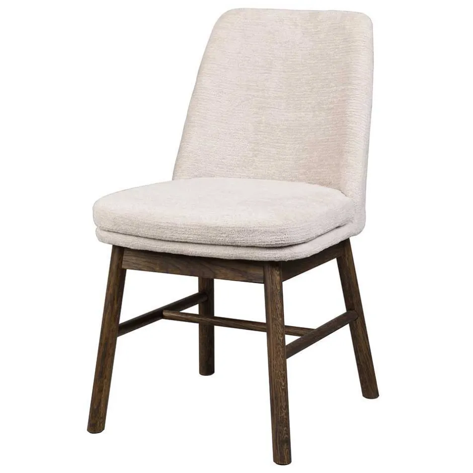 Wohnen Esstischgruppe in Eiche Dunkel & Beige - Relencia (siebenteilig)