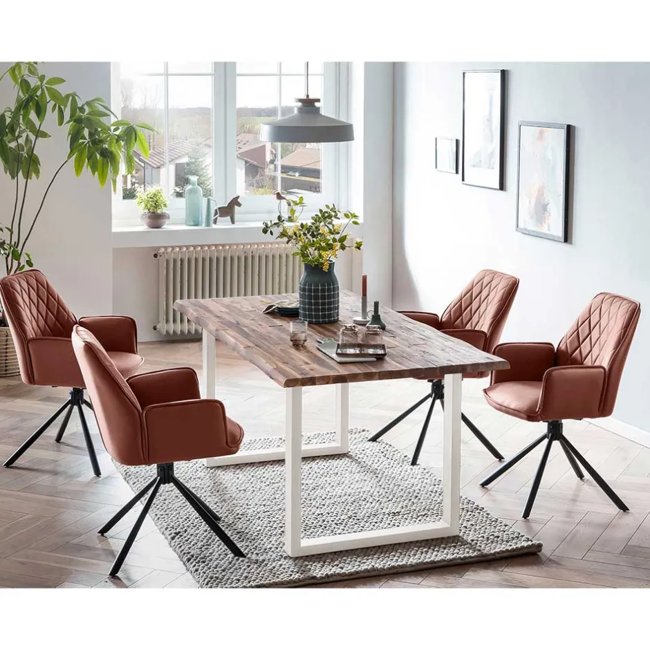 Wohnen Esstischgruppe mit vier Plätzen - Sympatia (fünfteilig)