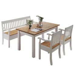 Esstischgruppe Molzau in Weiß (vierteilig)^Wohnen Online