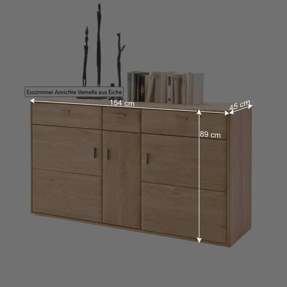 Wohnen Esszimmer Anrichte Vernella aus Eiche