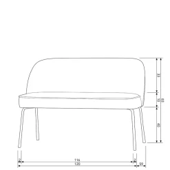Esszimmer Bank aus Samt Dunkelgrün - Arletta^Wohnen Hot