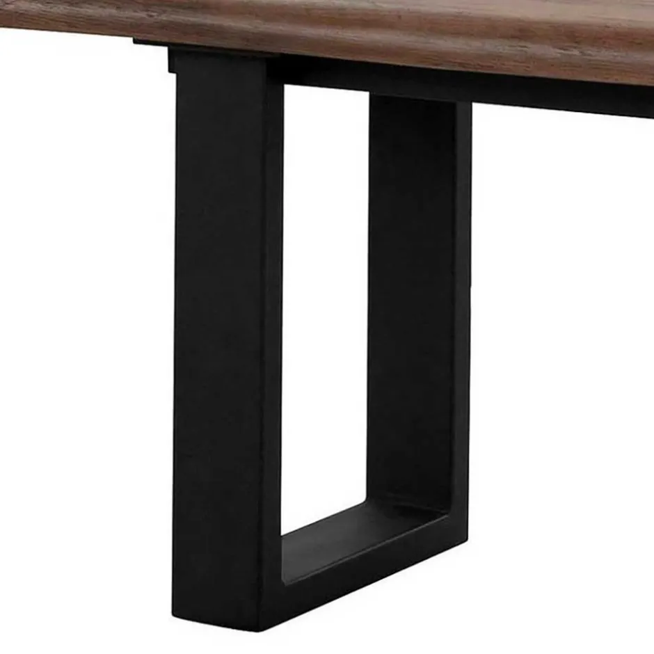 Esszimmer Bank in Holzoptik & Schwarz - Kwin^Wohnen Clearance