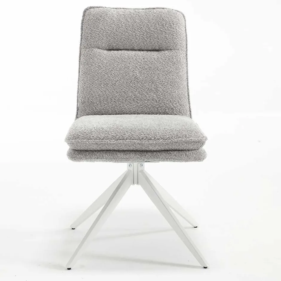 Wohnen Esszimmer Drehstühle in Grau Boucle - Topra (2er Set)