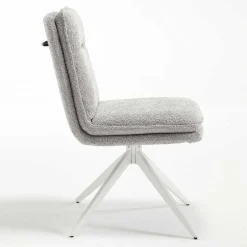 Wohnen Esszimmer Drehstühle in Grau Boucle - Topra (2er Set)