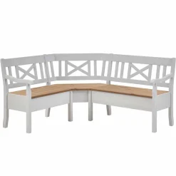 Esszimmer Eckbank Lugon aus Kiefer Weiß massiv^Wohnen