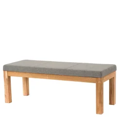 Esszimmer Eichenholz Bank mit Polster Grau - Zyreano^Wohnen Best