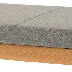 Esszimmer Eichenholz Bank mit Polster Grau - Zyreano^Wohnen Best