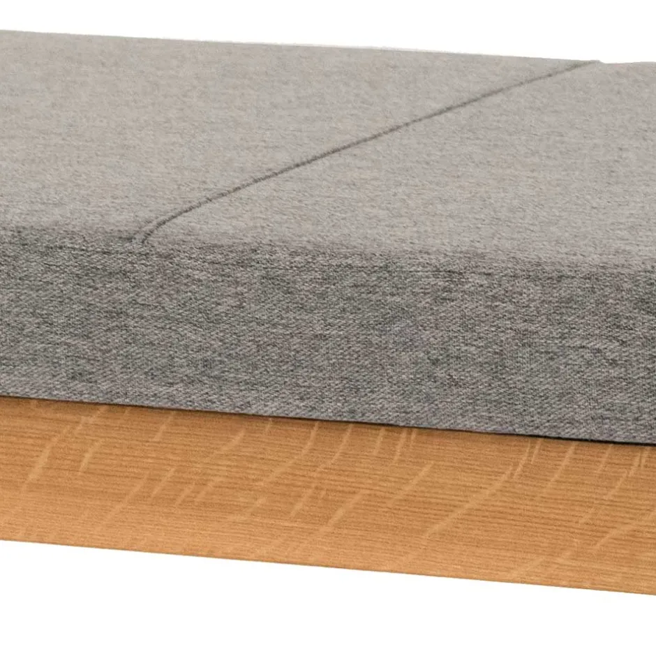 Esszimmer Eichenholz Bank mit Polster Grau - Zyreano^Wohnen Best