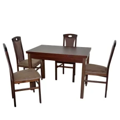 Wohnen Esszimmer Einrichtung Essgruppe - Graphit (fünfteilig)