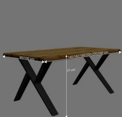 Wohnen Esszimmer Esstisch mit Schweizer Kante - Syria