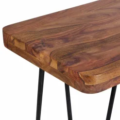 Wohnen Esszimmer Holzbank aus Sheesham massiv Tohema mit Metall Gestell