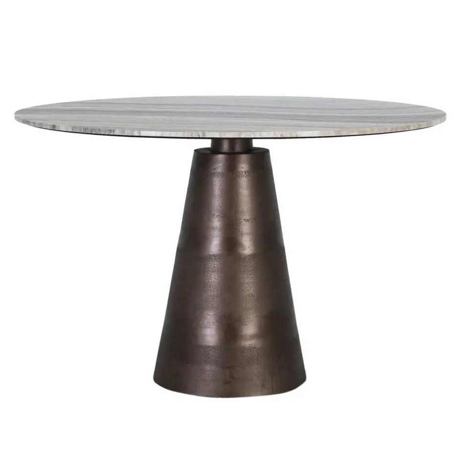 Wohnen Esszimmer Marmortisch in Weiß Grau - Oscinion