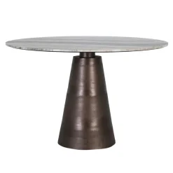 Wohnen Esszimmer Marmortisch in Weiß Grau - Oscinion