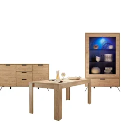 Esszimmer Möbel Set in Eiche - Rodonda (dreiteilig)^Wohnen Online