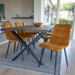 Wohnen Esszimmer Möbel Set mit Tisch - Anjal (siebenteilig)