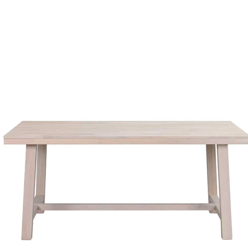 Wohnen Esszimmer 4-Personen Gruppe White Wash - Dioca (fünfteilig)