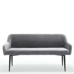 Wohnen Esszimmer Polsterbank in Grau mit Schwarz - Setta