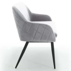 Wohnen Esszimmer Polsterbank in Grau mit Schwarz - Setta