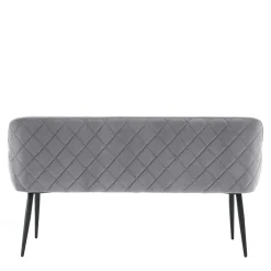 Wohnen Esszimmer Polsterbank in Grau mit Schwarz - Setta