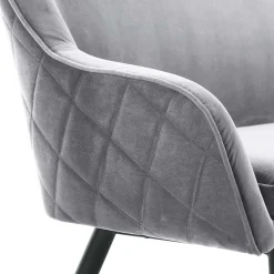 Wohnen Esszimmer Polsterbank in Grau mit Schwarz - Setta