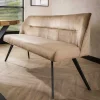 Wohnen Esszimmer Samt Polsterbank in Beige - Valbreda