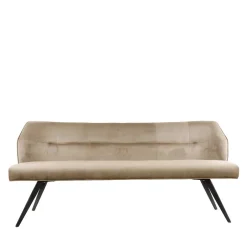 Wohnen Esszimmer Samt Polsterbank in Beige - Valbreda