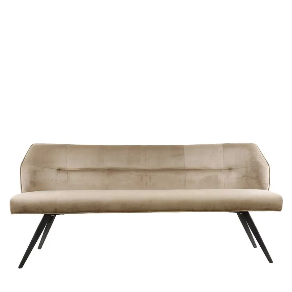 Wohnen Esszimmer Samt Polsterbank in Beige - Valbreda