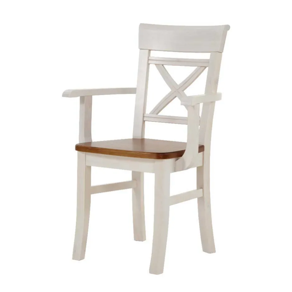 Wohnen Esszimmer Sitzecke Barlad in Weiß Bernstein (vierteilig)