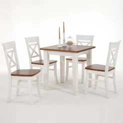 Wohnen Esszimmer Sitzgruppe Barlad im Landhausstil (fünfteilig)