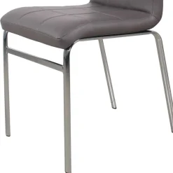 Esszimmer Sitzgruppe in Grau & Weiß Sisela mit Kunstleder Stühlen (fünfteilig)^Wohnen New