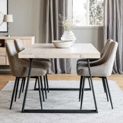 Wohnen Esszimmer Sitzgruppe inklusive vier Stühle - Fuxiata (fünfteilig)