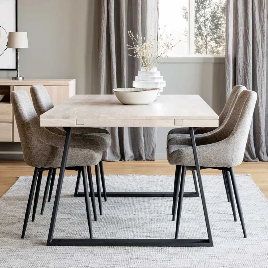 Wohnen Esszimmer Sitzgruppe inklusive vier Stühle - Fuxiata (fünfteilig)