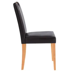 Wohnen Esszimmer Stühle in Dunkelbraun & Natur - Selectra (2er Set)