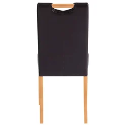 Wohnen Esszimmer Stühle in Dunkelbraun & Natur - Selectra (2er Set)