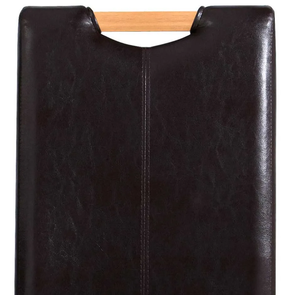 Wohnen Esszimmer Stühle in Dunkelbraun & Natur - Selectra (2er Set)