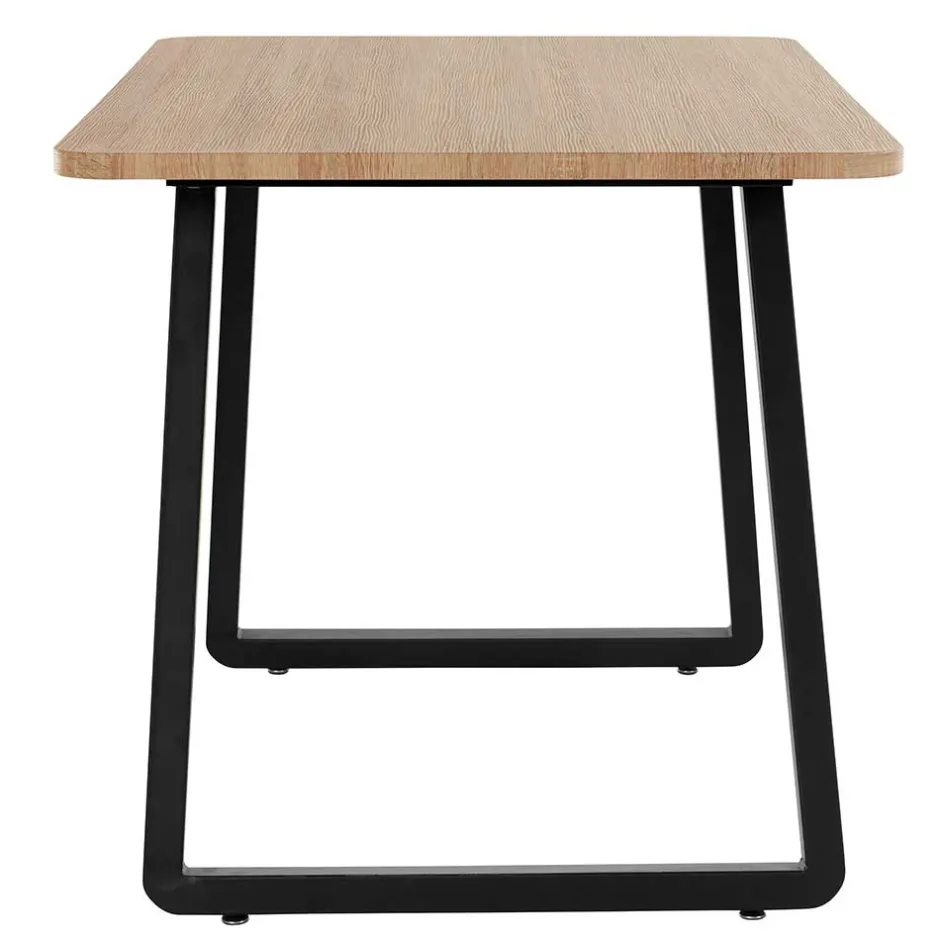 Esszimmer Tisch in Wildeiche Optik & Schwarz - Neviska^Wohnen