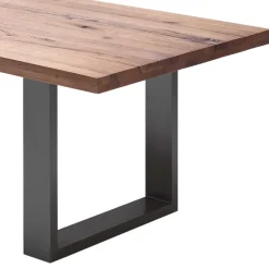 Wohnen Esszimmer Tisch mit dunkler Eichenplatte - Buleta