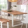 Wohnen Esszimmer Tisch mit Holzplatte Baumkante - Oking