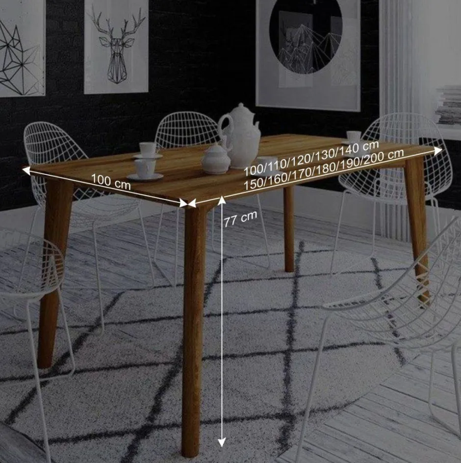 Wohnen Esszimmer Wildeiche Tisch geölt - Eavy